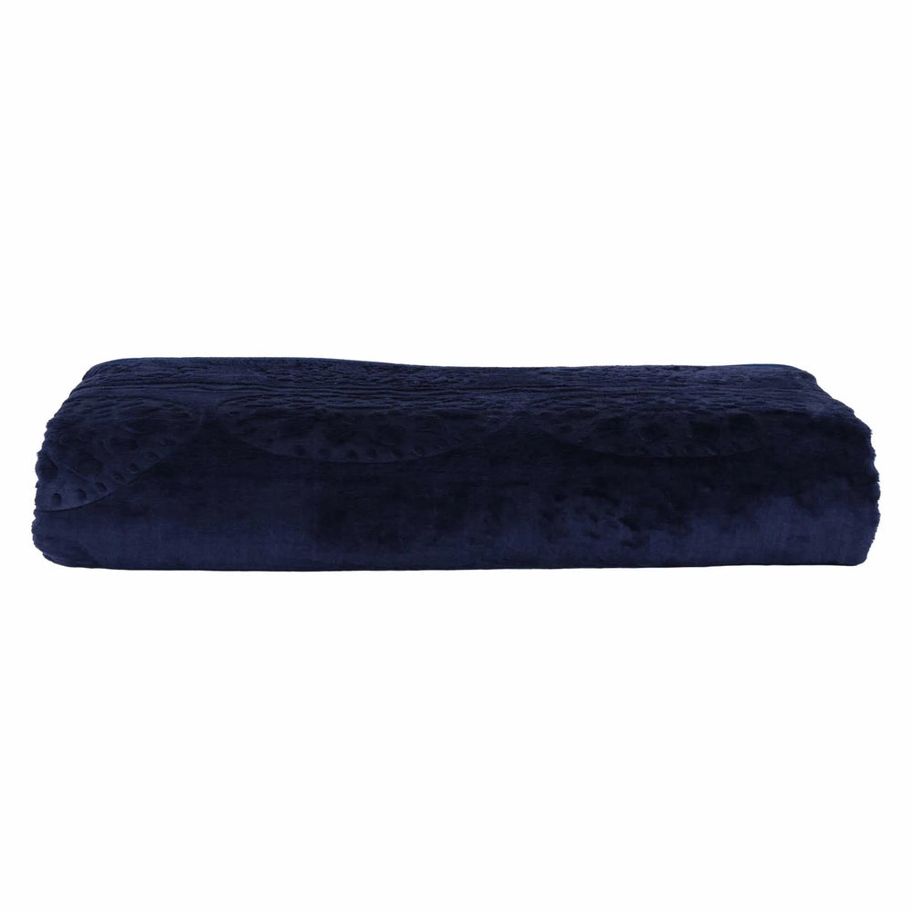 " Karaca Home Scala Dunkelblau Einzelbett Embossed Decke "