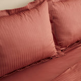 " Karaca Home Uniq 100% Baumwolle Satin Doppelbett-Bettwäsche-Set Terrakotta "