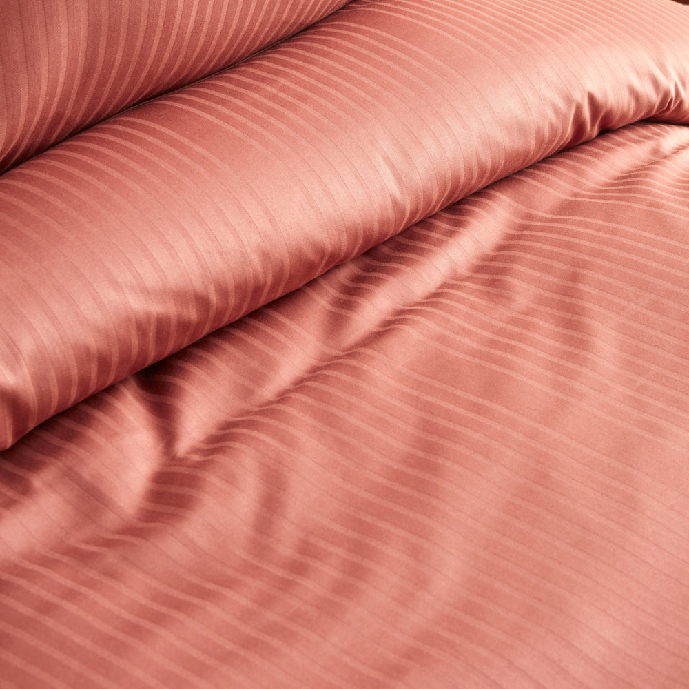 " Karaca Home Uniq 100% Baumwolle Satin Doppelbett-Bettwäsche-Set Terrakotta "