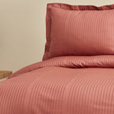 " Karaca Home Uniq 100% Baumwolle Satin Doppelbett-Bettwäsche-Set Terrakotta "