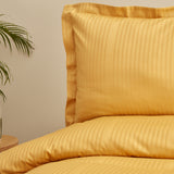 " Karaca Home Uniq 100% Baumwolle Satin Einzel Bettbezug Set, Senf "