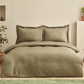 " Karaca Home Uniq 100% Baumwolle Sateen Doppel Bettbezug Set Khaki "