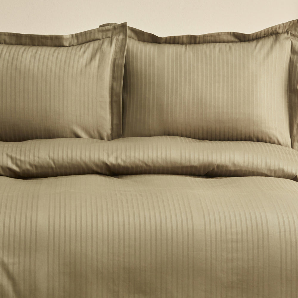 " Karaca Home Uniq 100% Baumwolle Satin Einzel Bettbezug Set, Khaki "