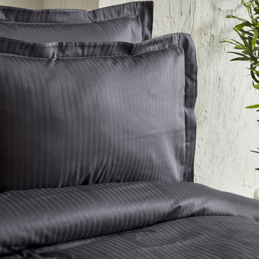 " Karaca Home Uniq 100% Baumwolle Satin Einzel Bettbezug Set, Anthrazit "