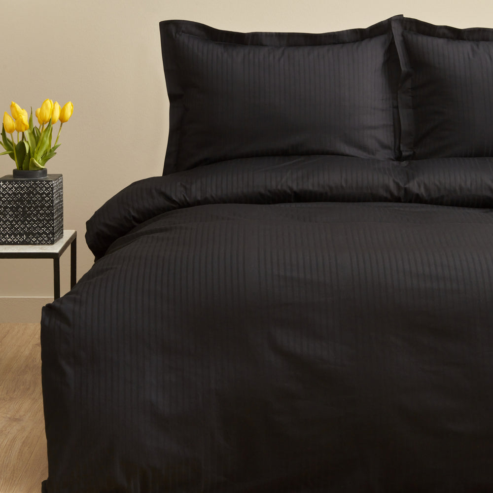 " Karaca Home Uniq 100% Baumwolle Satin Einzel Bettbezug Set, Schwarz "