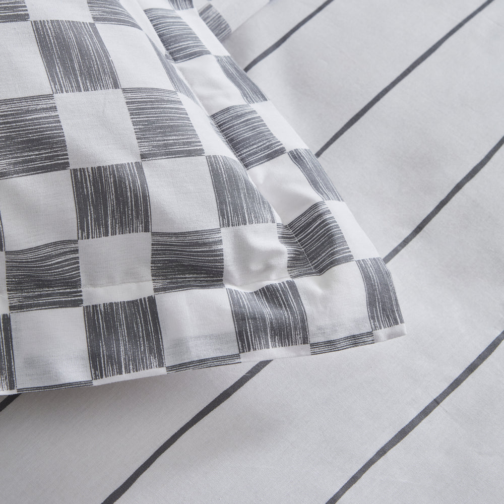 " Karaca Home Cordova Doppelbettbezug Set, 100% Baumwolle, Anthrazit "