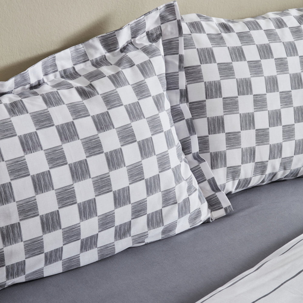 " Karaca Home Cordova Doppelbettbezug Set, 100% Baumwolle, Anthrazit "