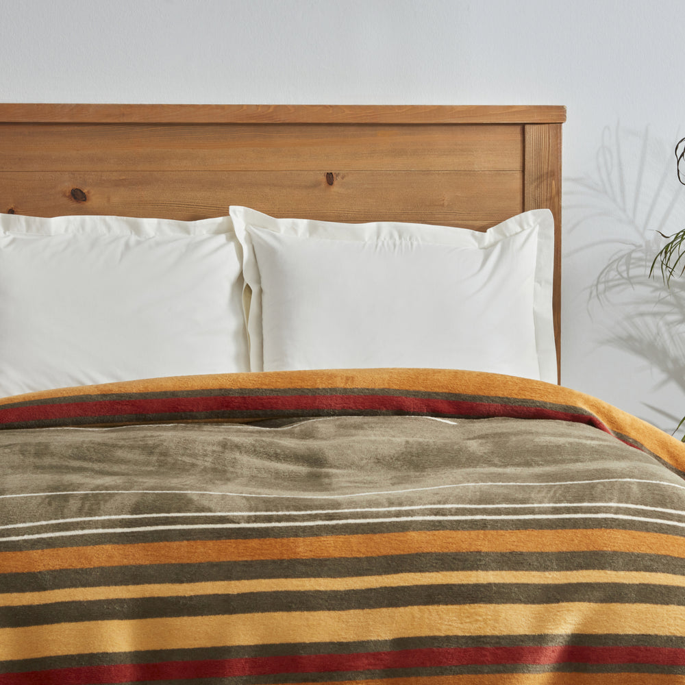 " Karaca Home Nina Einzelbett Baumwolldecke, Khaki "