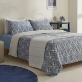 " Sarah Anderson Aria Doppelbett Bettwäsche-Set mit Decke Blau "