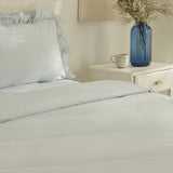 " Karaca Home Pure Ruffle 100% Baumwolle Doppelbett-Bettwäsche-Set Hellblau "