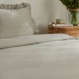 " Karaca Home Pure Ruffle 100% Baumwolle Doppel Bettbezug Sage "