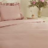 " Karaca Home Pure Ruffle 100% Baumwolle Doppelbett Bettwäsche Set Puder "