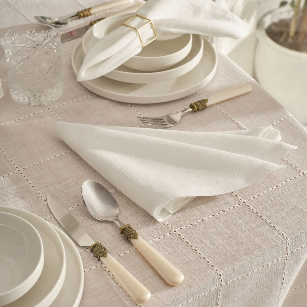 " Karaca Home Lalisa 2er-Pack Stoffserviette 45X45 cm Weiß "