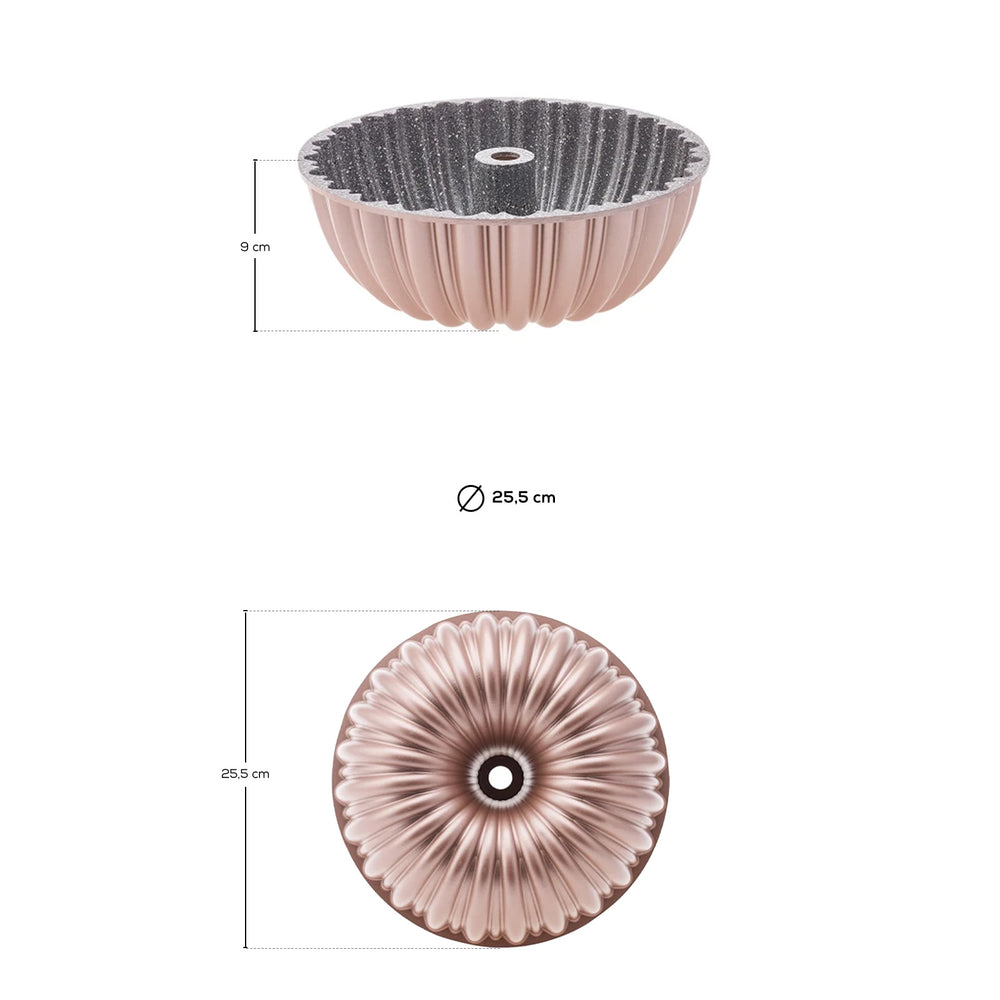 " Karaca Cake Pro Geschnittene Rosegold Gießen Kuchenform "