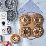 " Karaca Cake Pro 4-teilige Goldguss-Kuchenform "