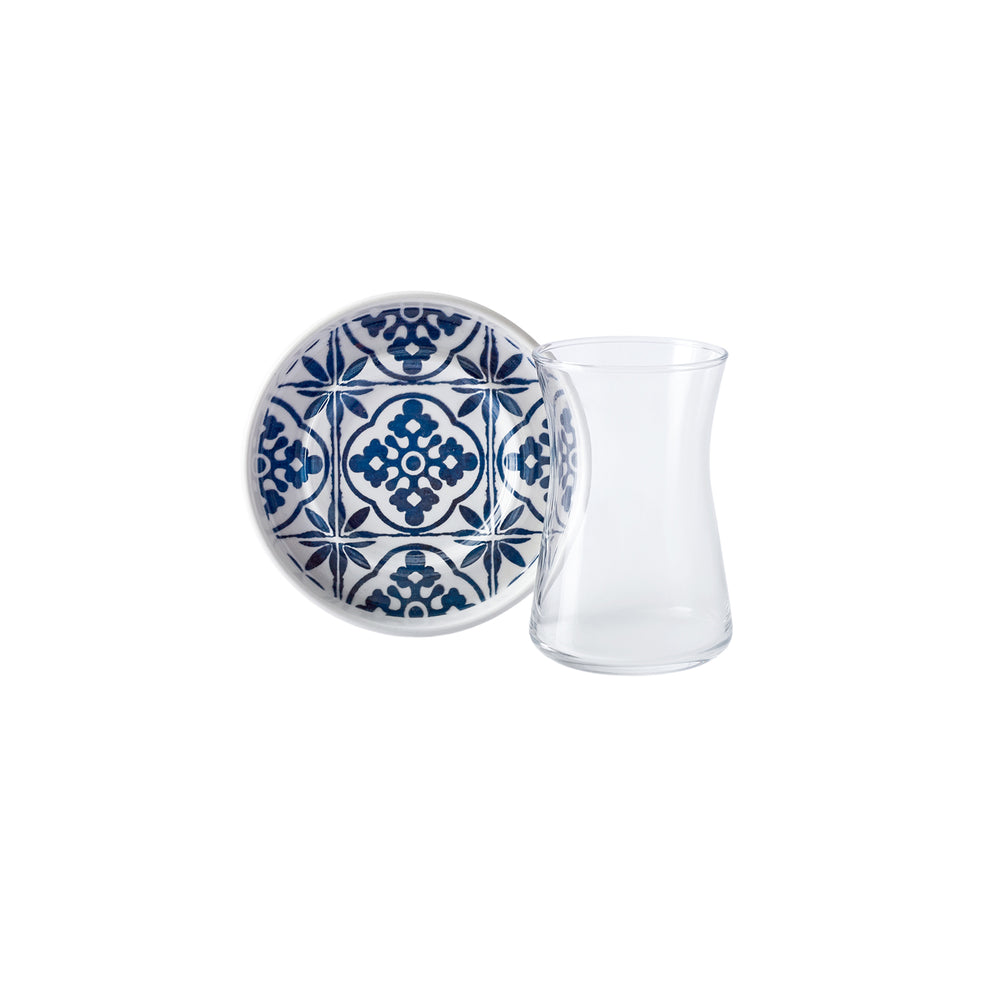 " Karaca Blau 12-teiliges Teeset 170 ml "