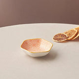 Karaca Floral Orange Hexagon Snackschale 10 cm