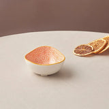 Karaca Floral Orange Dreieck Snackschale 10 cm