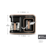 " Karaca Hatır Plus Mod 5 in 1 Essential Kaffeemaschine Rosie Braun, 1385W "