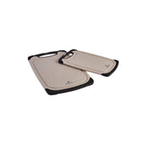 " Karaca Daily Creme 2er-Set Schneidebrett in Granitoptik "