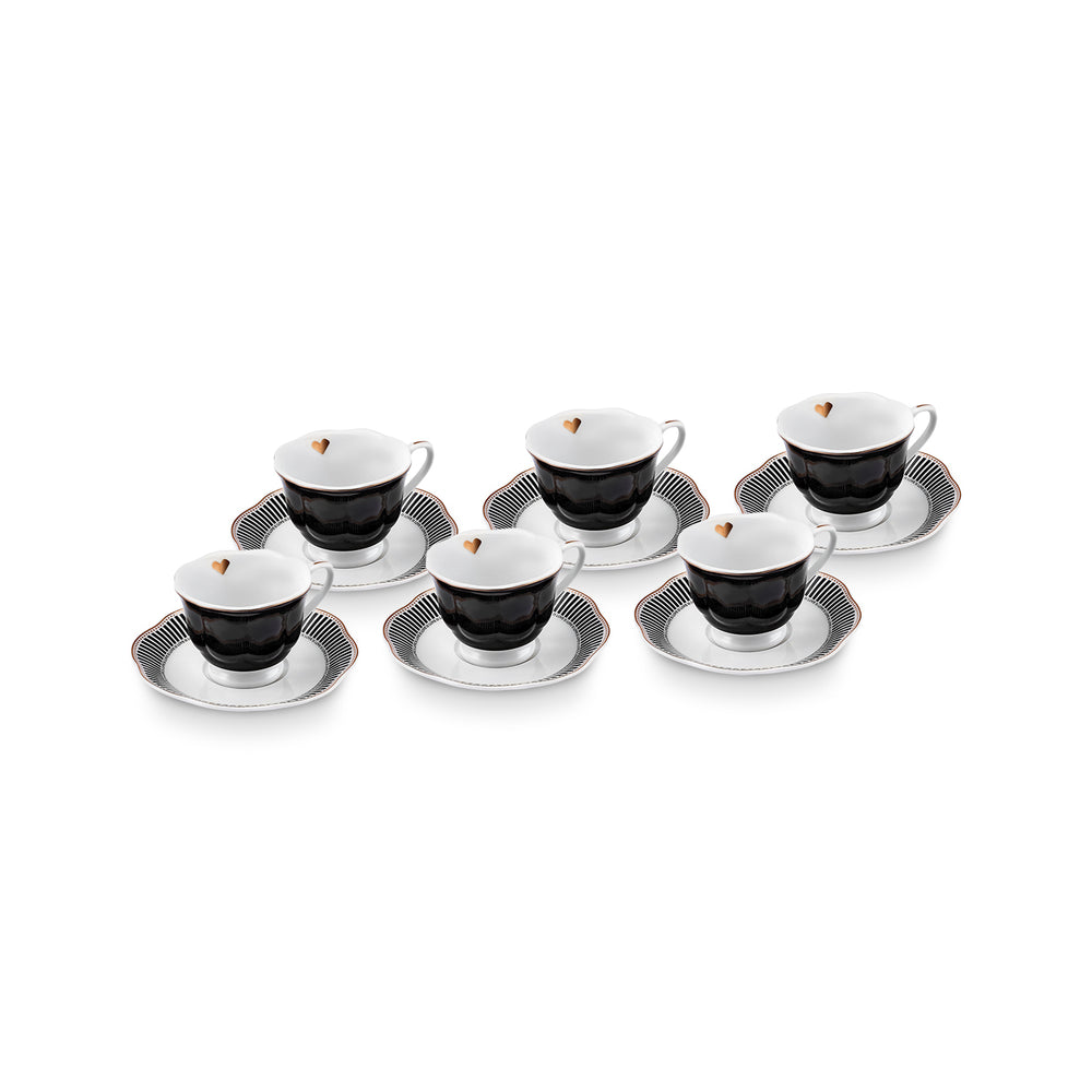 " Karaca Piraye Kaffeetassen-Set für 6 Personen, 80 ml "
