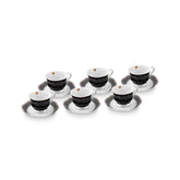 " Karaca Piraye Kaffeetassen-Set für 6 Personen, 80 ml "