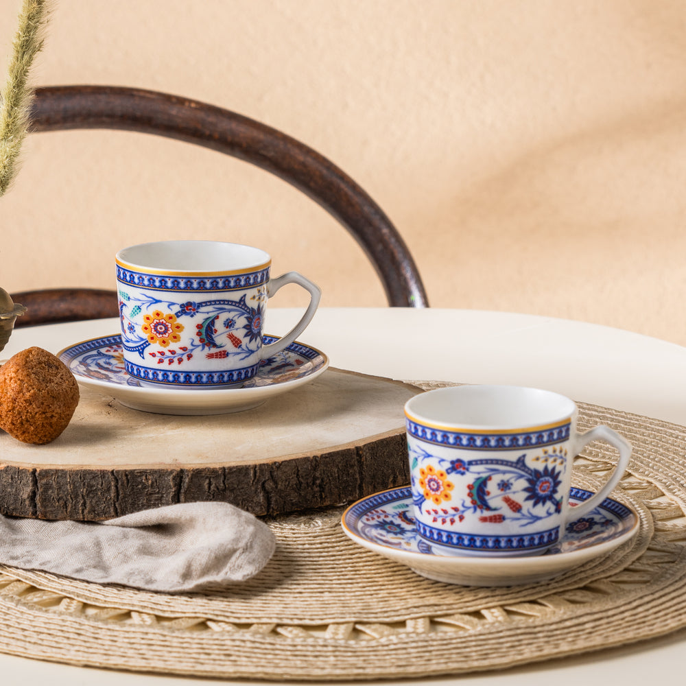 " Karaca Linden-Kaffeetassen-Set, 2 Personen, 80 ml "