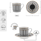 " Karaca Helenistik für 6 Personen Kaffeetasse, 80 ml "