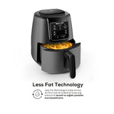 " Karaca Air Cook XL 2 in 1 Airfryer Space Grau Schwarz, 4L, 1550W "