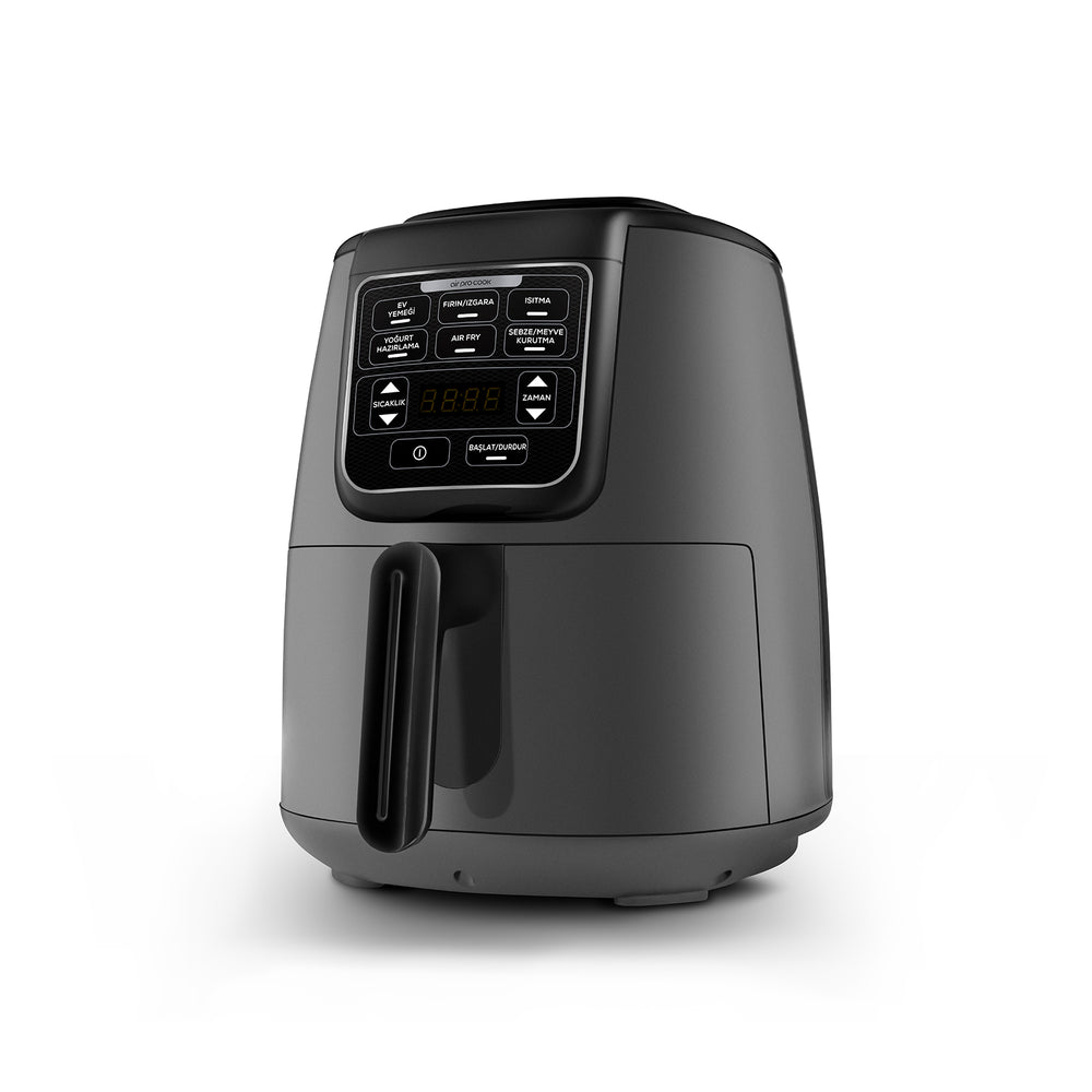 " Karaca Air Cook XL 2 in 1 Airfryer Space Grau Schwarz, 4L, 1550W "