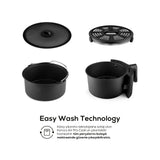 " Karaca Air Cook XL 2 in 1 Airfryer Space Grau Schwarz, 4L, 1550W "