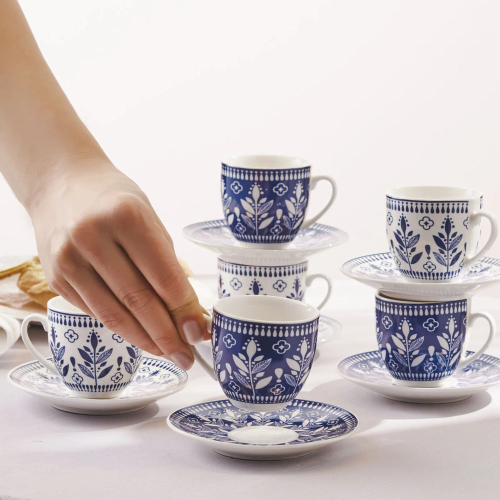 " Karaca Peyker Kaffeetassen-Set für 6 Personen, 85 ml "