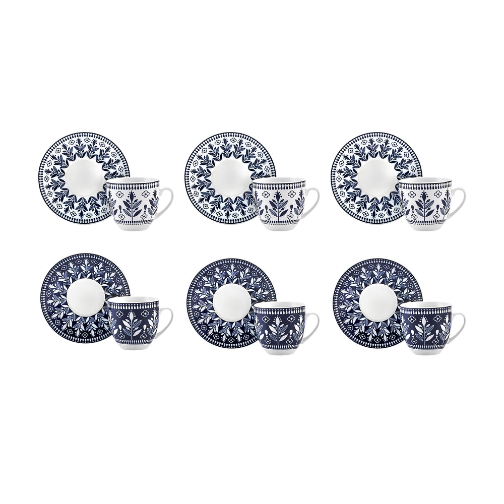" Karaca Peyker Kaffeetassen-Set für 6 Personen, 85 ml "
