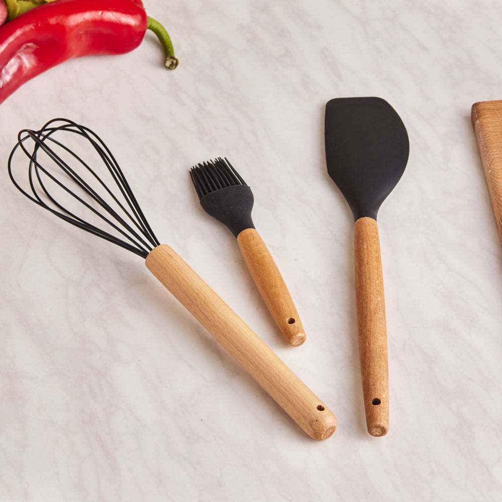 " Karaca Burby Wood Service und Messerset, 14-Teilig "