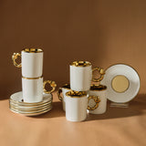 " Karaca Herzförmiges Kaffeetassen-Set für 6 Personen – 80 ml "