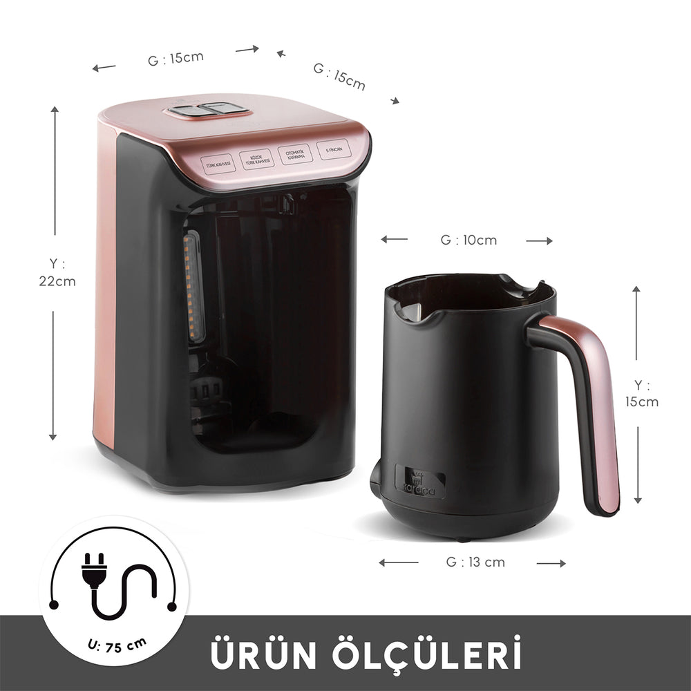 " Karaca Hatır Kaffeemaschine mit Röstfunktion Rosenbeere "