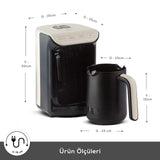 " Hatır Köz Turkish Coffee Machine mit Röstfunktion Creme "