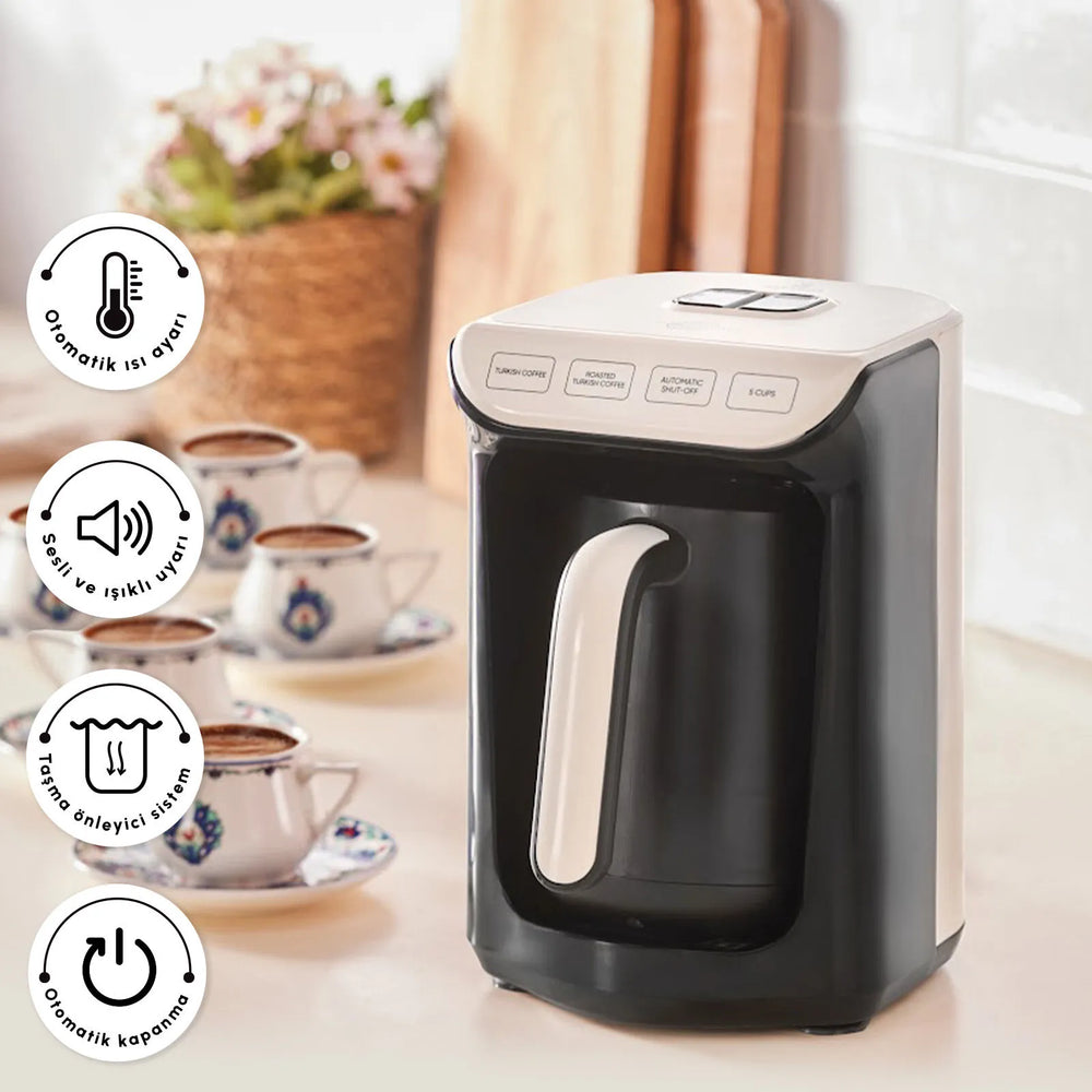 " Hatır Köz Turkish Coffee Machine mit Röstfunktion Creme "