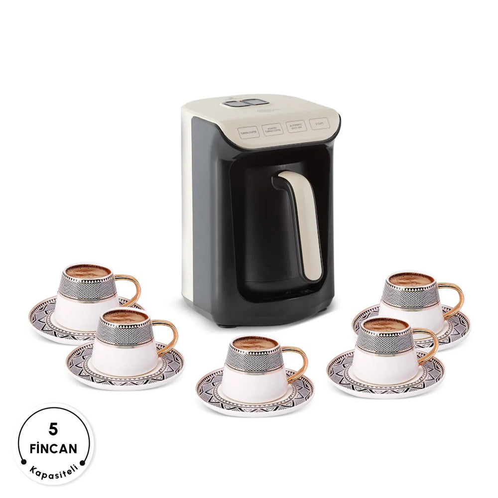 " Hatır Köz Turkish Coffee Machine mit Röstfunktion Creme "