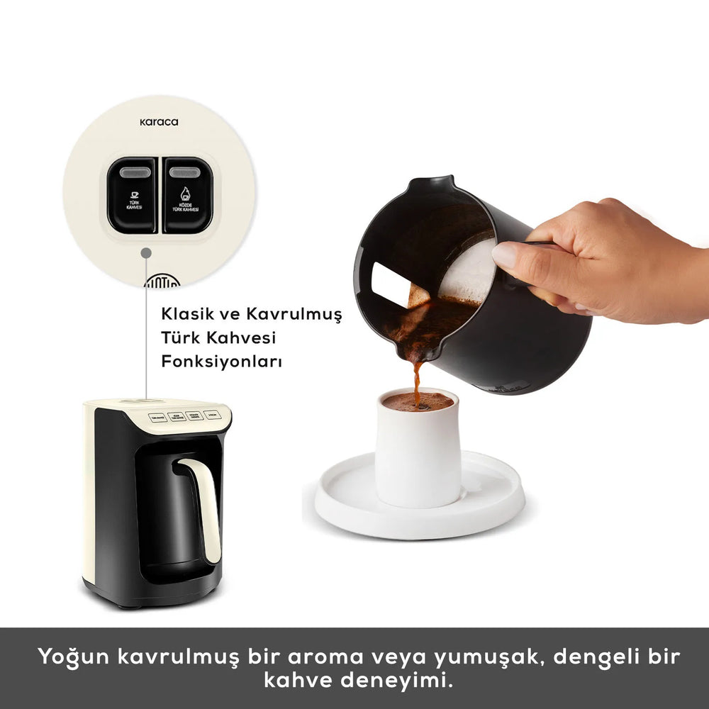 " Hatır Köz Turkish Coffee Machine mit Röstfunktion Creme "