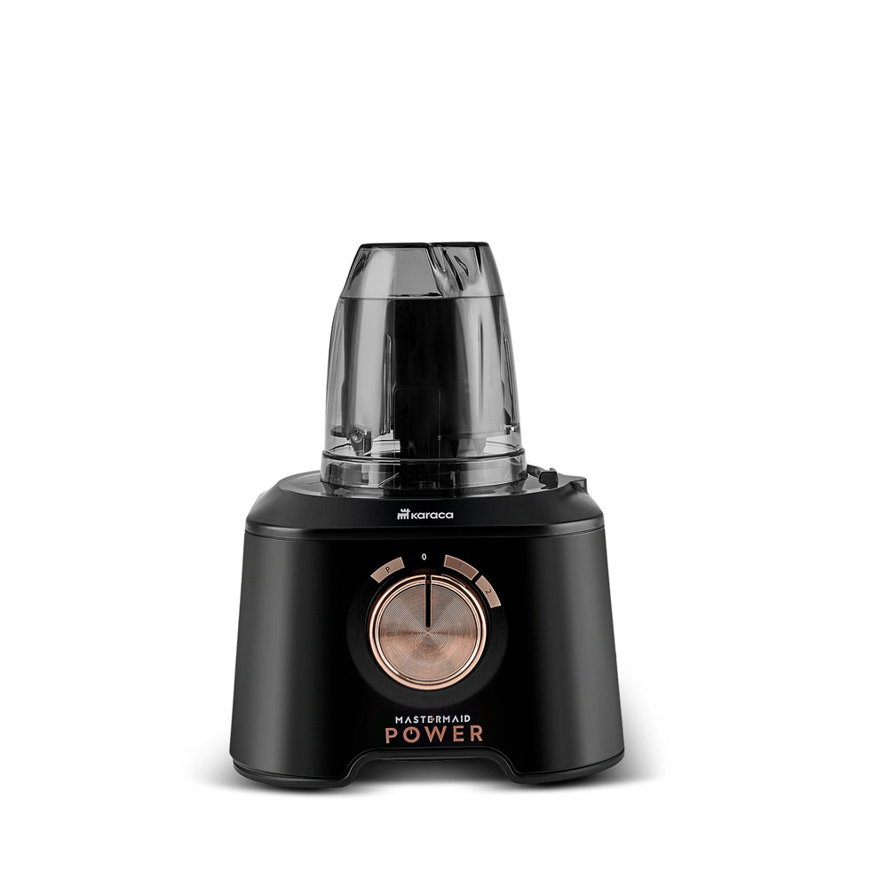 " Karaca Mastermaid Power Max 11 in 1 Küchenroboter, Kupfer Schwarz Matt, 2500 W "