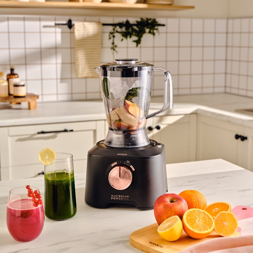 " Karaca Mastermaid Power Max 11 in 1 Küchenroboter, Kupfer Schwarz Matt, 2500 W "