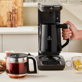 " Karaca Caysever Robotea Pro 4 in 1 sprechender automatischer Teekocher Wasserkocher und Filterkaffeemaschine 2500W Chrome "
