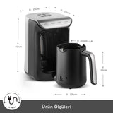 " Karaca Hatır Kaffeemaschine mit Röstfunktion Anthrazit, 535W "