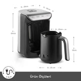 " Karaca Hatır Kaffeemaschine mit Röstfunktion Anthrazit, 535W "