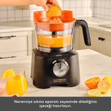 " Karaca Mastermaid Power Max 11 in 1 Küchenroboter, Schwarz-Silber Matt, 2500 W "