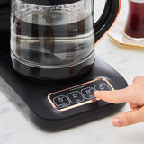 " Karaca Çaysever Robotea Pro 4 in 1 Sprechende Automatische Glas-Teemaschine, Wasserkocher und Filterkaffeemaschine 2500W Schwarz Kupfer "