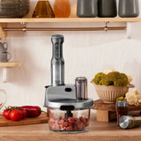 " Karaca Mastermaid Küchenroboter aus Stahlglas, Langer Mixer 8 ın 1, 2500 W, Galaxy Grey "
