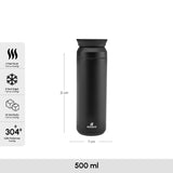 " Karaca Rainbow Steel Auslaufsichere Thermoskanne 500 Ml Schwarz "