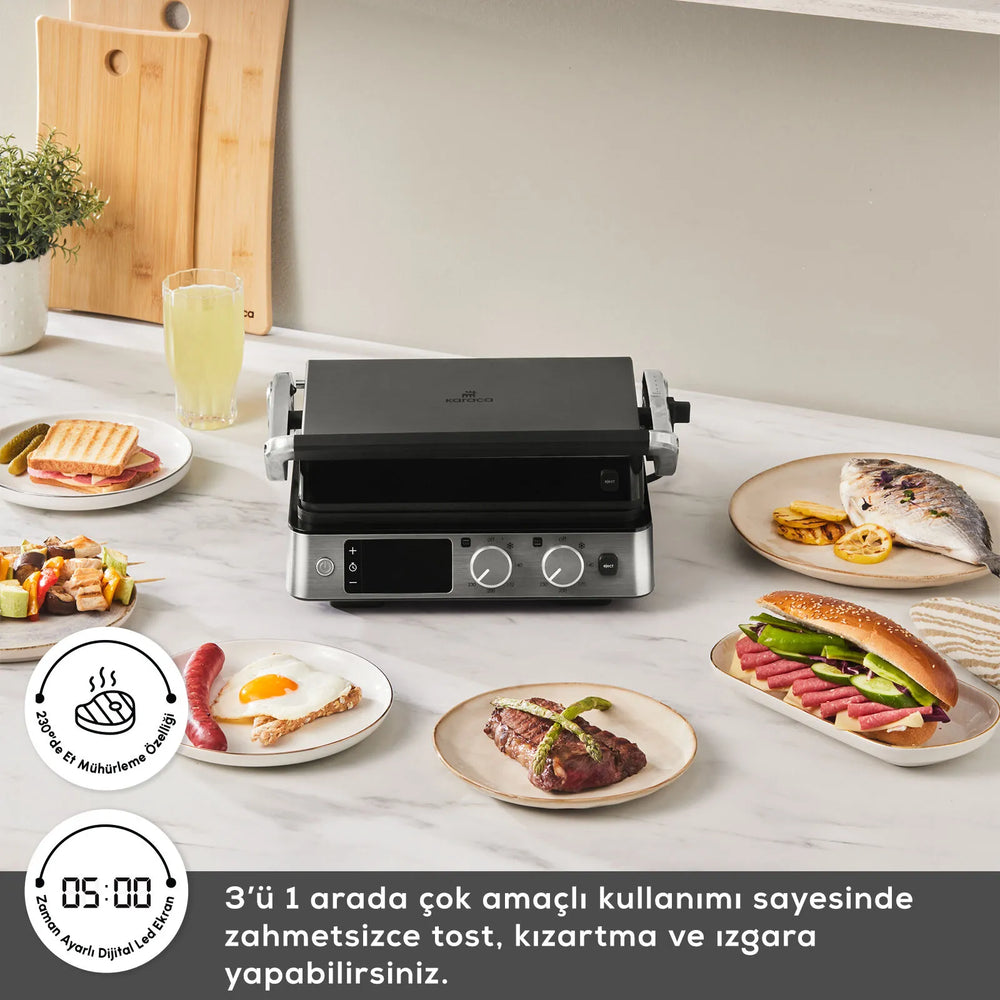 " Karaca Compact Stahl Sear und Grill Inox 2008 Grillen und Toaster "